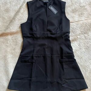 black mini dress